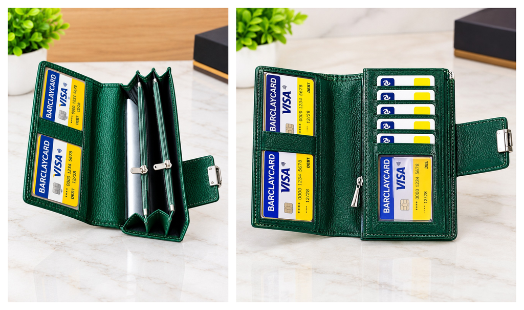 Ladies leather clutch